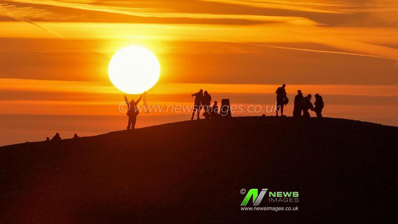 Sunrise and cloud inversion at Mam Tor in the Peak District