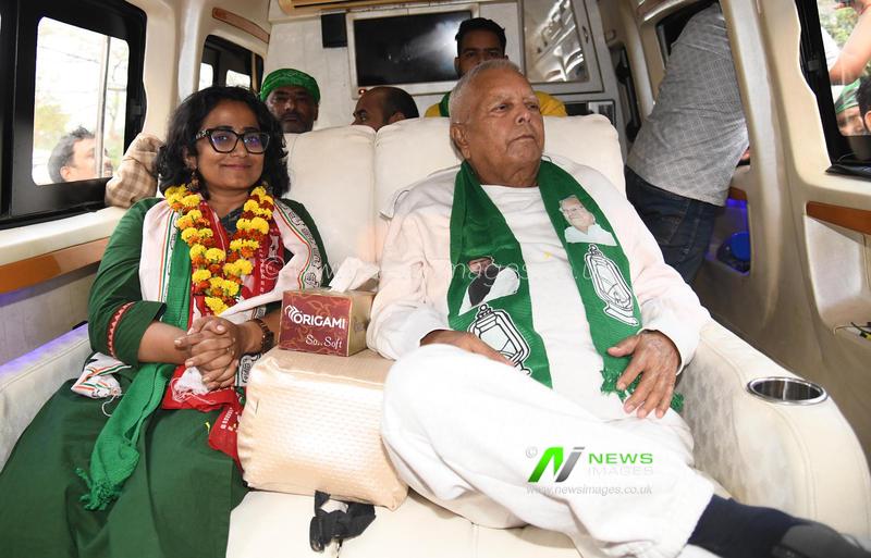 India: RJD Chief Lalu Prasad Holds Road Show Ahead Of Bihar Assembly Elections 2025 