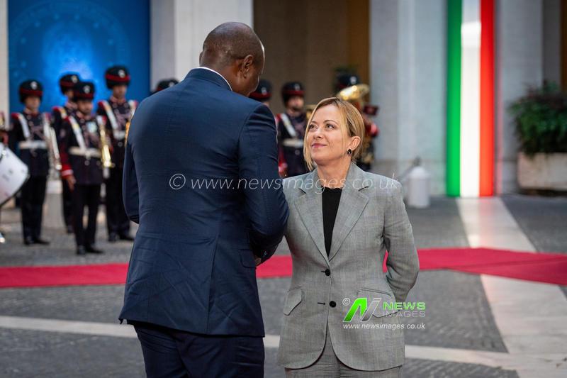 Giorgia Meloni receives Brice Clotaire Oligui Nguema in Rome, Italy - 3 Nov 2025