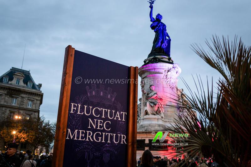 Tribute to the victims at Place de Republique in Paris, France - 13 Nov 2025