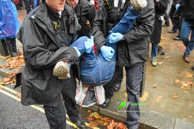 Palestine Action supporters protest in London, UK - 24 Nov 2025