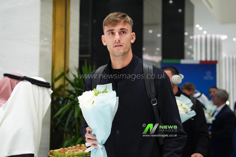 I giocatori del Napoli arrivano al Movenpick Hotel di Riyadh, Arabia Saudita - EA Sports FC Supercoppa Italiana 2025/2026