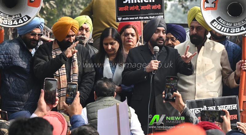 India: BJP Councillors And Delhi Sikh Community Protest Against AAP MLA Atishi Over Guru Tegh Bahadur Remarks