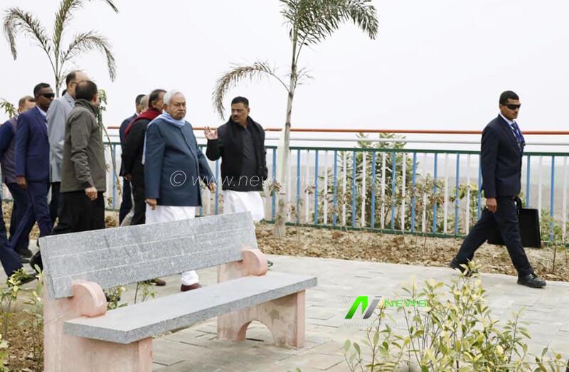 India: Bihar CM Nitish Kumar Inspects Beautification Works Of J.P. Ganga Path In Patna