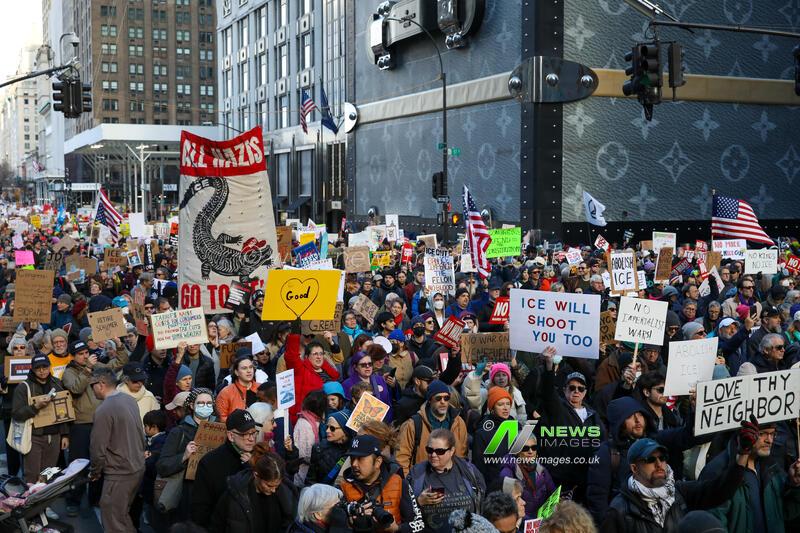 Large anti-Trump protest in NYC - 11 Jan 2026