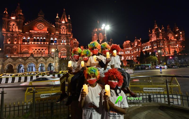 India: CSMT Illuminated Orange To Spread Awareness On World Cancer Day