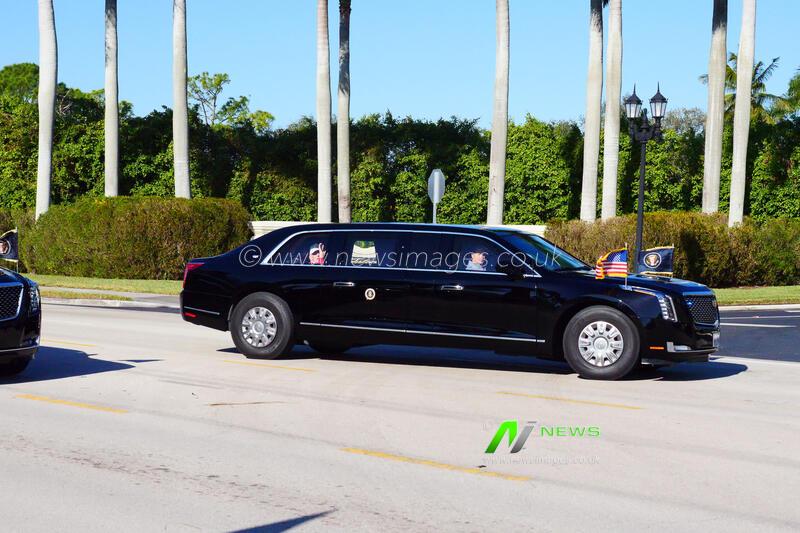 FL: President Trump waves as he arrives at his Golf Club