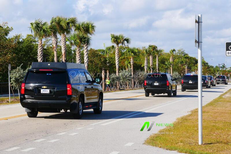FL: President Trump departs Mar‑a‑Lago for his golf club