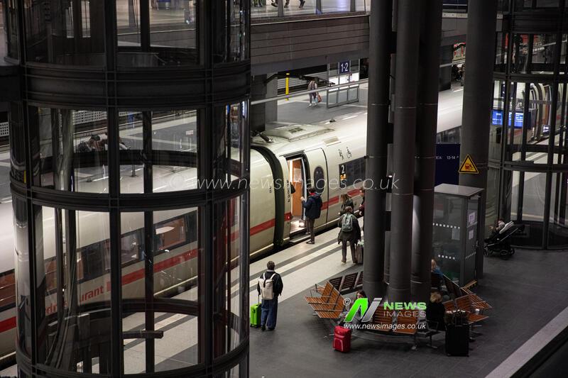 Germany: Busy Commuter Traffic at Berlin Central Station