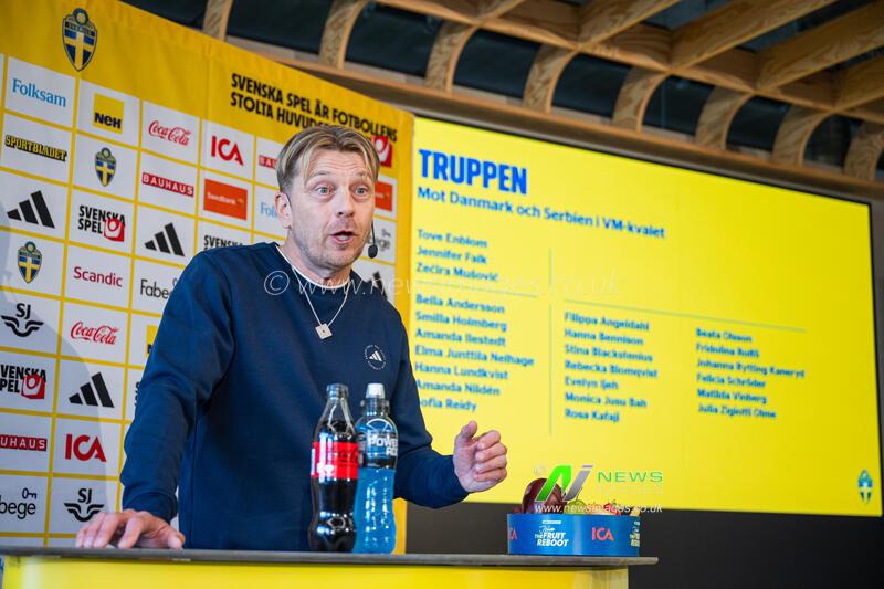 Football, Women, Sweden, Press conference