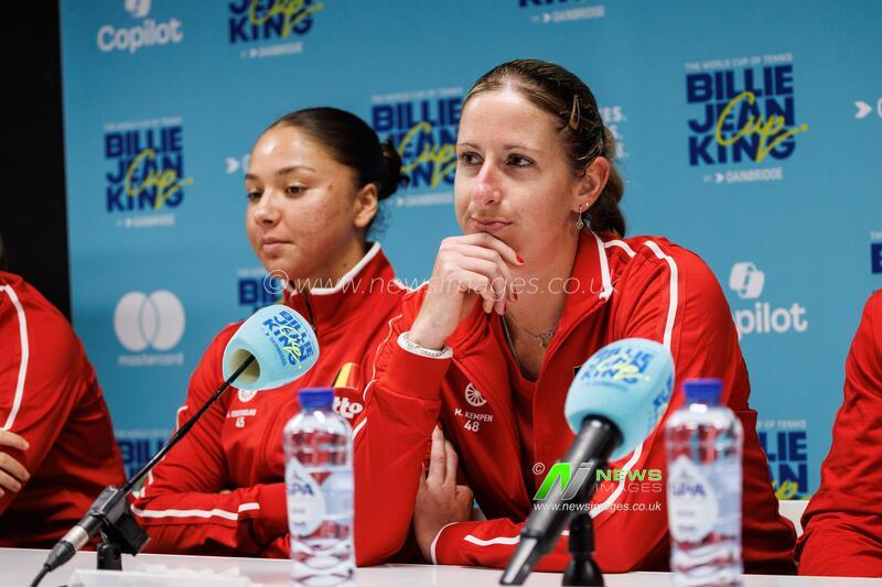 Belgium: TENNIS BJK CUP BELGIUM VS USA PRESS CONFERENCE
