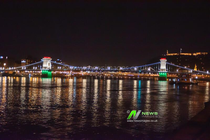 Parliament and Chain Bridge at night in Budapest - 12 Apr 2026