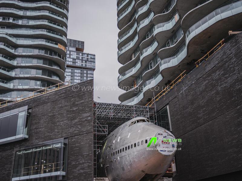 747 installed between Seattle towers as aviation-themed centerpiece - 13 Apr 2026