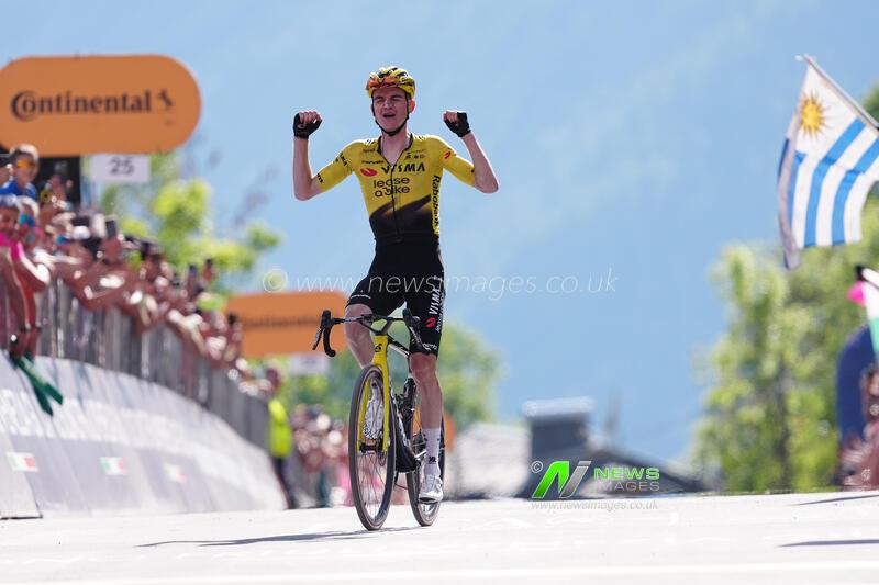 Italia: United States’ Sepp Kuss of Team Visma | Lease a Bike Stage Winner During Stage 19 of...