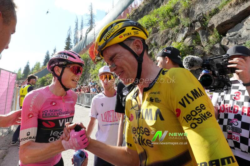 Italia: United States’ Sepp Kuss of Team Visma | Lease a Bike React After Win the Stage 19 of...