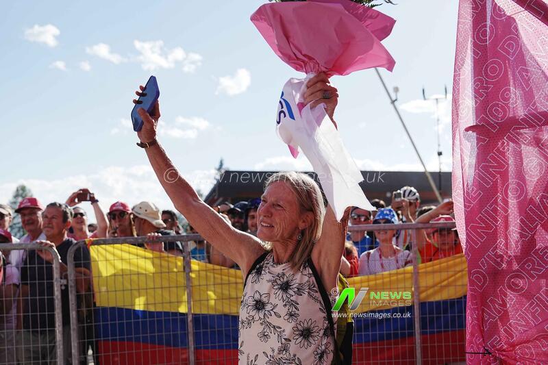 Italia: Mum of United States’ Sepp Kuss of Team Visma | Lease a Bike Stage Winner During Stage...