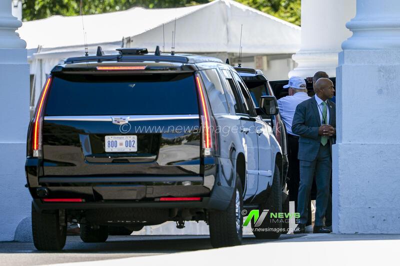 President Donald Trump Departs the White House for Trump National Golf Club 
