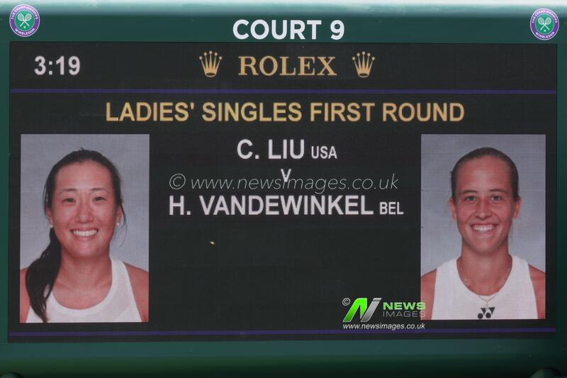 United Kingdom: BRITAIN TENNIS WIMBLEDON WOMEN R1 VANDEWINKEL VS LIU