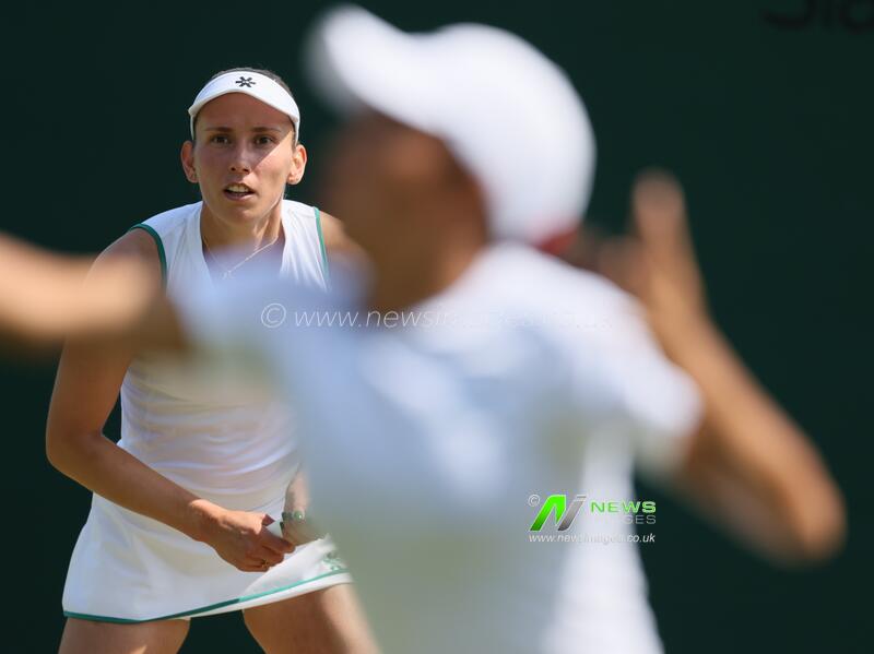 United Kingdom: BRITAIN TENNIS WIMBLEDON WOMEN DOUBLE R1 MERTENS ZHANG