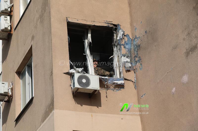 Russian drone crashes into apartment in Kharkiv high-rise