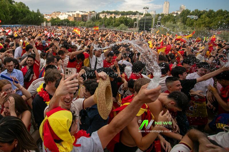 Spanish fans gather to watch Spain vs.