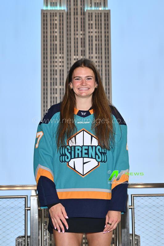 NY: New York Sirens Hockey First-Round Draft Pick Emma Peschel Visits Empire State Building