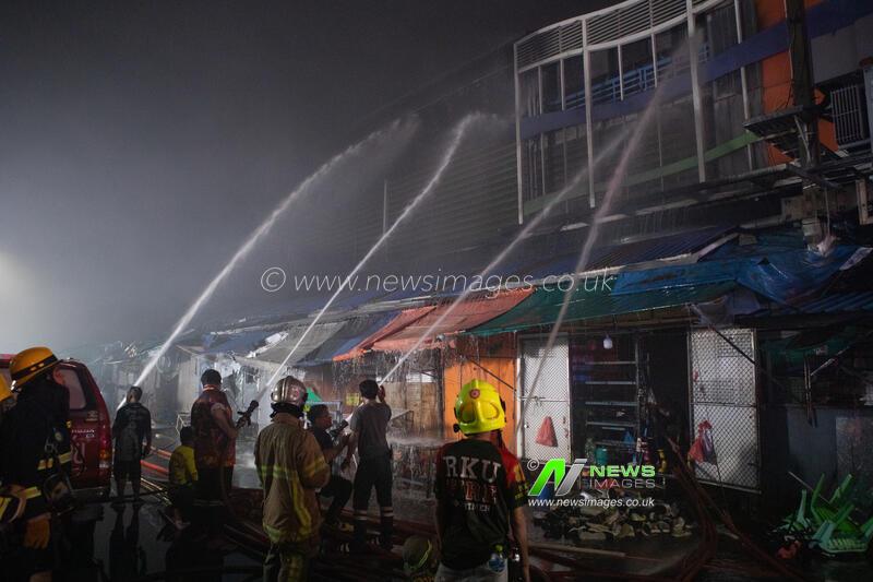 Fire breaks out at major Bangkok electronics hub Khlong Thom Center.