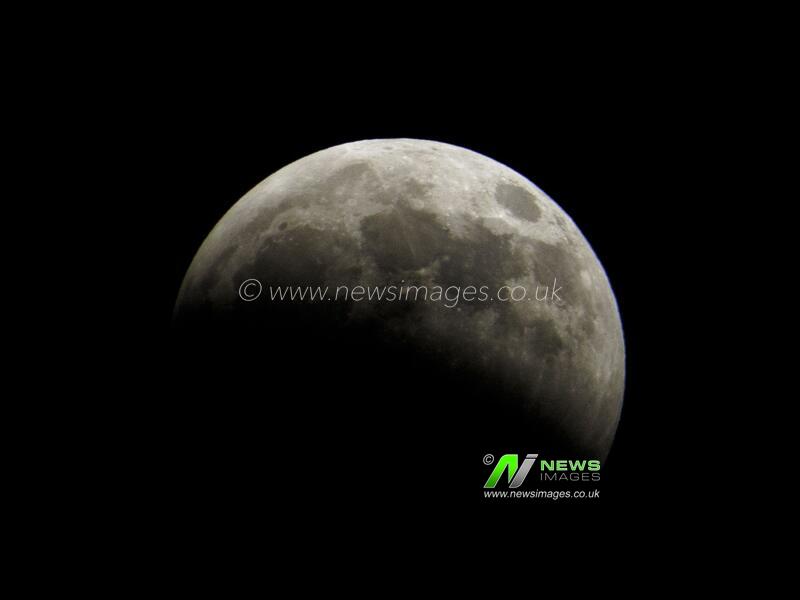 Partial lunar eclipse seen over Caracas