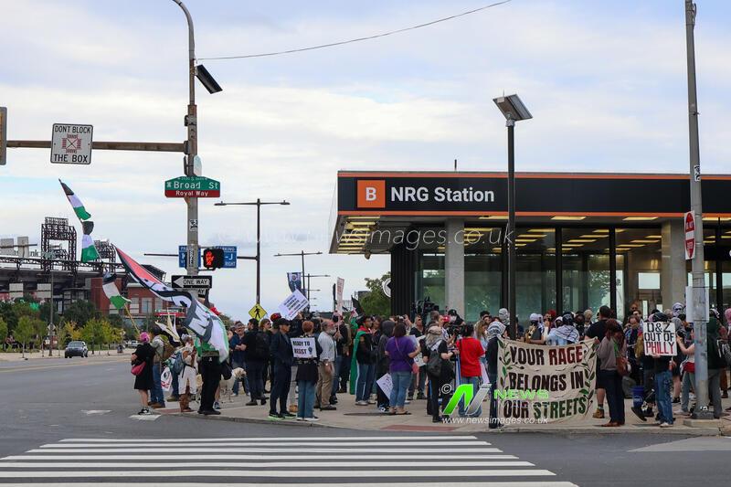 Pro-Palestinian Protest Outside Ed Sheeran Concert in Philadelph