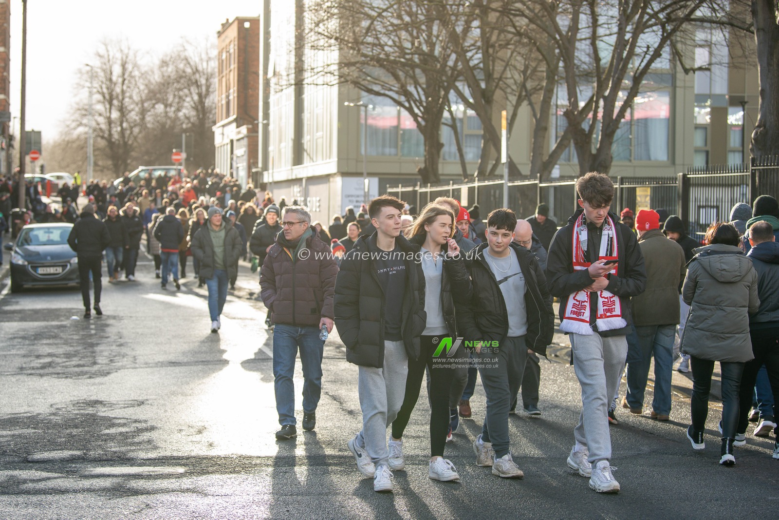 Fans start to arrive at The City Ground, Home of Nottingham Forest