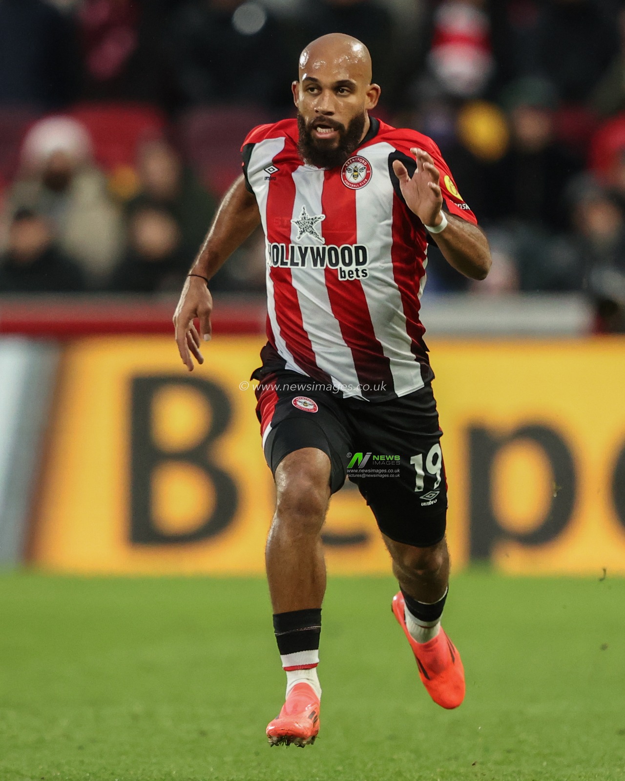 Bryan Mbeumo of Brentford during the Premier League match Brentford vs Newcastle United at The Gtech Community Stadium, London, United Kingdom, 7th December 2024

(Photo by Alfie Cosgrove/News Images)