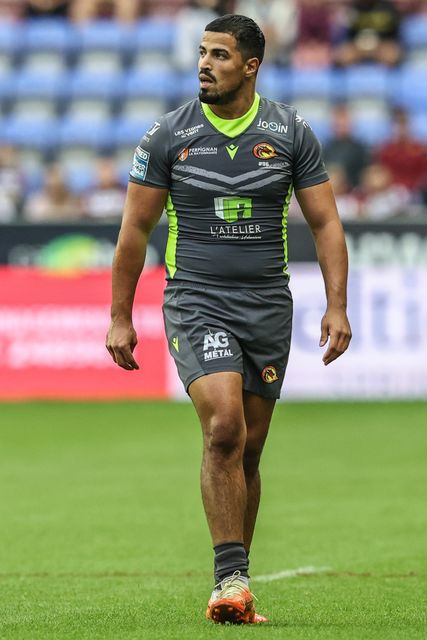 Fouad Yaha of Catalan Dragons during the Betfred Super League round 20 match Wigan Warriors vs Catalans Dragons at The Brick Community Stadium, Wigan, United Kingdom, 25th July 2025

(Photo by Alfie Cosgrove/News Images)