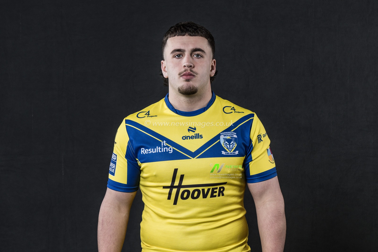 Max Wood in the Home kit during the Warrington Wolves Team media day at Warrington wolves training centre, Warrington, United Kingdom, 16th January 2025

(Photo by Craig Thomas/News Images)