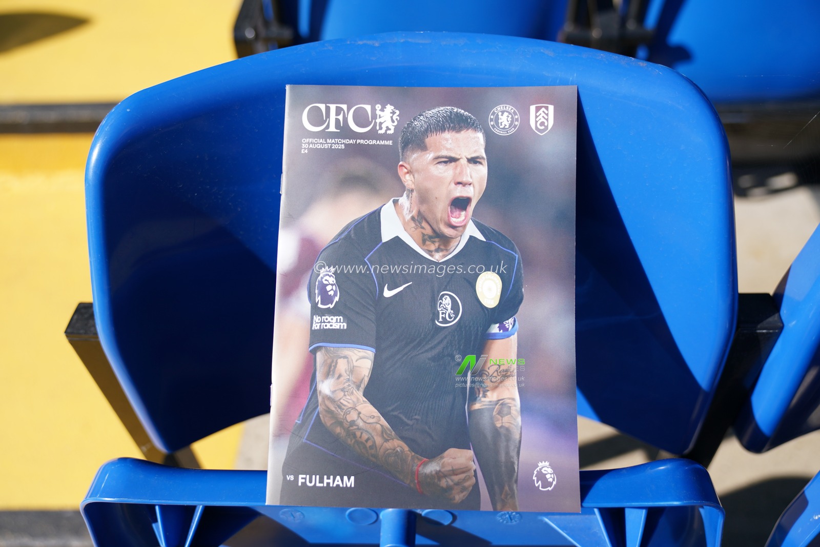 View of matchday programme ahead of the Premier League match Chelsea vs Fulham at Stamford Bridge, London, United Kingdom, 30th August 2025

(Photo by Harvey Murphy/News Images)