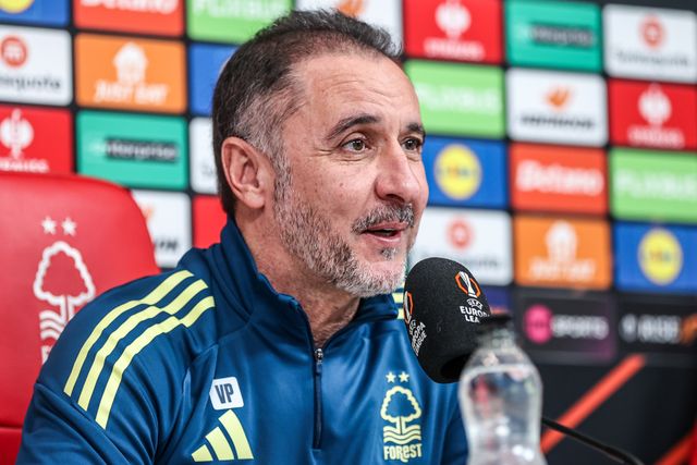 Vitor Pereira manager of Nottingham Forest speaks to the press during the Nottingham Forest pre-match press conference ahead of their UEFA Europa League last 16 match against FC Midtjylland at The Nigel Doughty Academy, Nottingham, United Kingdom on 11 March 2026

(Photo by Alfie Cosgrove/News Images)