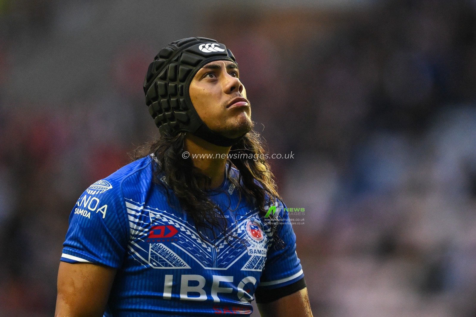 Jarome Luai of Samoa during the ABK Beer Internationals Series match England vs Samoa at The Brick Community Stadium, Wigan, United Kingdom, 27th October 2024

(Photo by Craig Thomas/News Images)