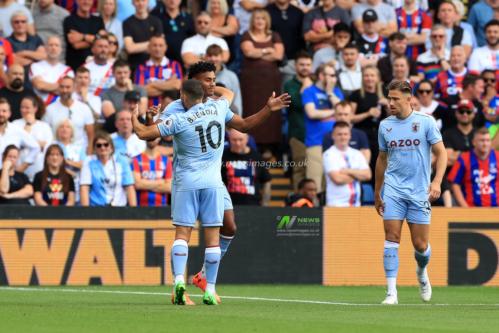 GOAL: Ollie Watkins of Aston Villa opens the scoring.