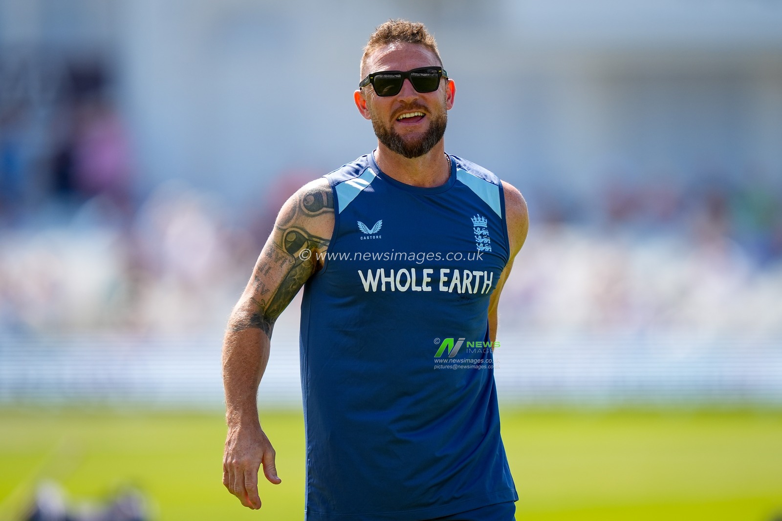 Brendon McCullum head coach of England in the pre-game warm up session during the 3rd Rothesay Test Match Day 1 match England vs New Zealand at Trent Bridge, Nottingham, United Kingdom on 25 June 2026

(Photo by Maynard Manyowa/News Images)