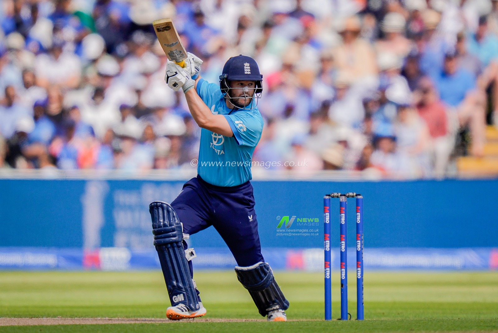Ben Duckett of England hits a four during the 1st Metro Bank ODI match England vs India at Edgbaston, Birmingham, United Kingdom on 14 July 2026

(Photo by Maynard Manyowa/News Images)