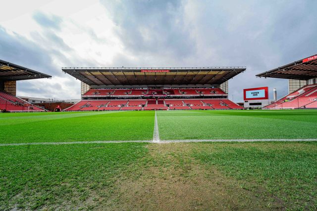 A general view of the pitch and stands during the Sky Bet Championship match Stoke City vs Sheffield Wednesday at Bet365 Stadium, Stoke On Trent, United Kingdom on 03 April 2026

(Photo by Maynard Manyowa/News Images)
