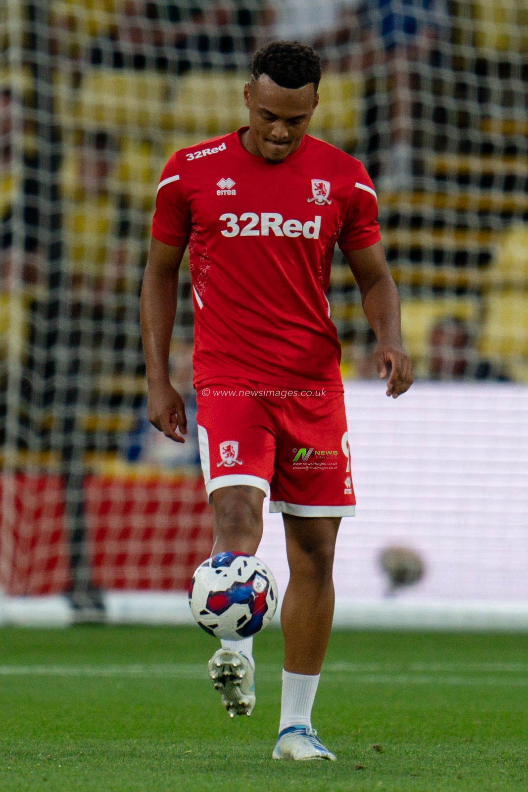 Rodrigo Muniz #9 of Middlesbrough warming up