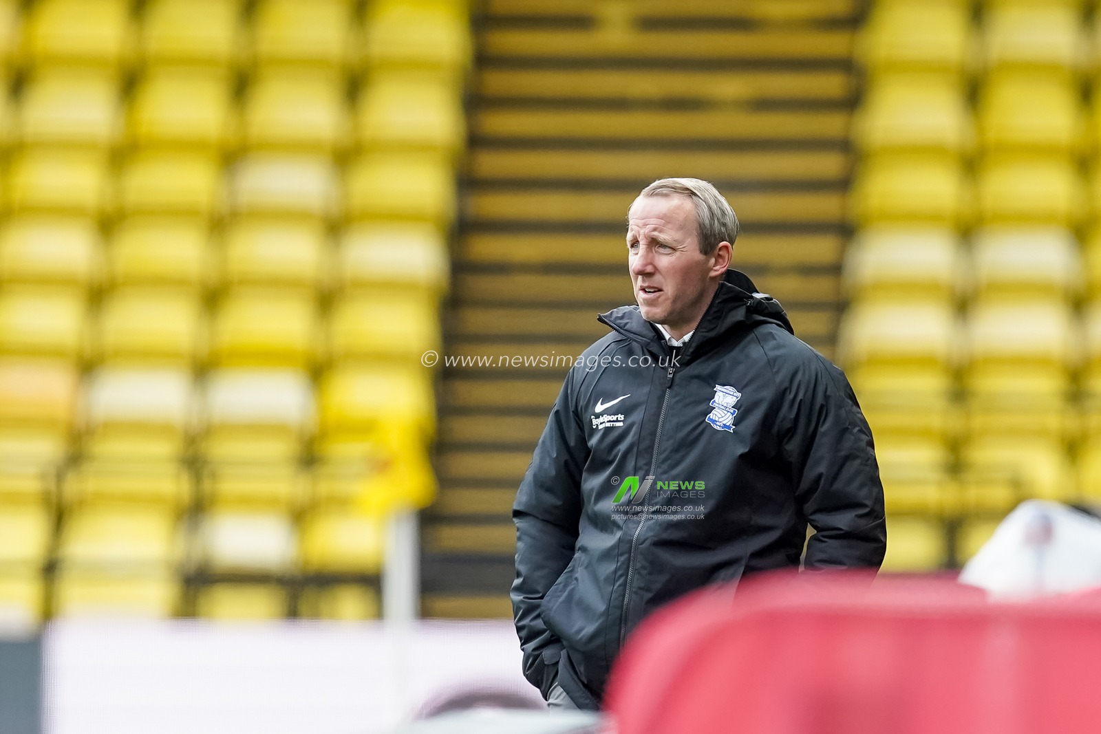 Lee Bowyer manager of Birmingham City looks on