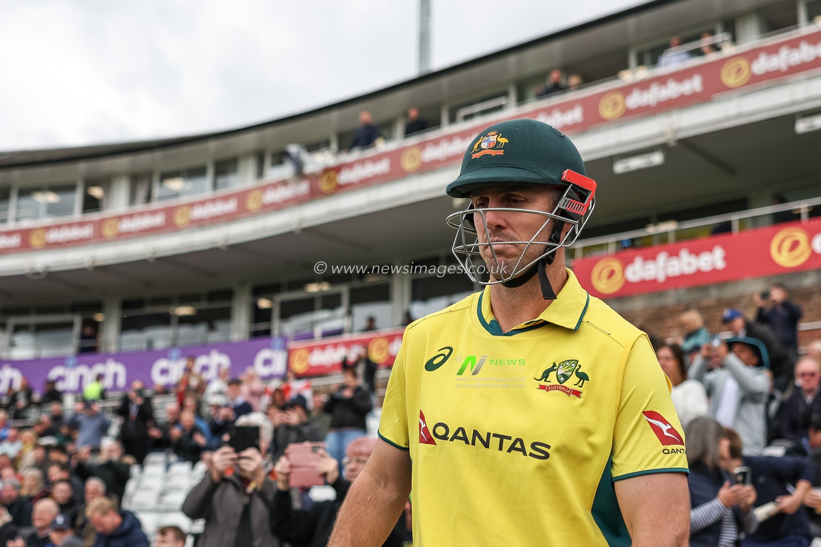 Mitchell Marsh of Australia walks out to bat during the Third Metro Bank One Day International match England vs Australia at The Seat Unique Riverside, Chester-le-street, United Kingdom, 24th September 2024

(Photo by Mark Cosgrove/News Images)
