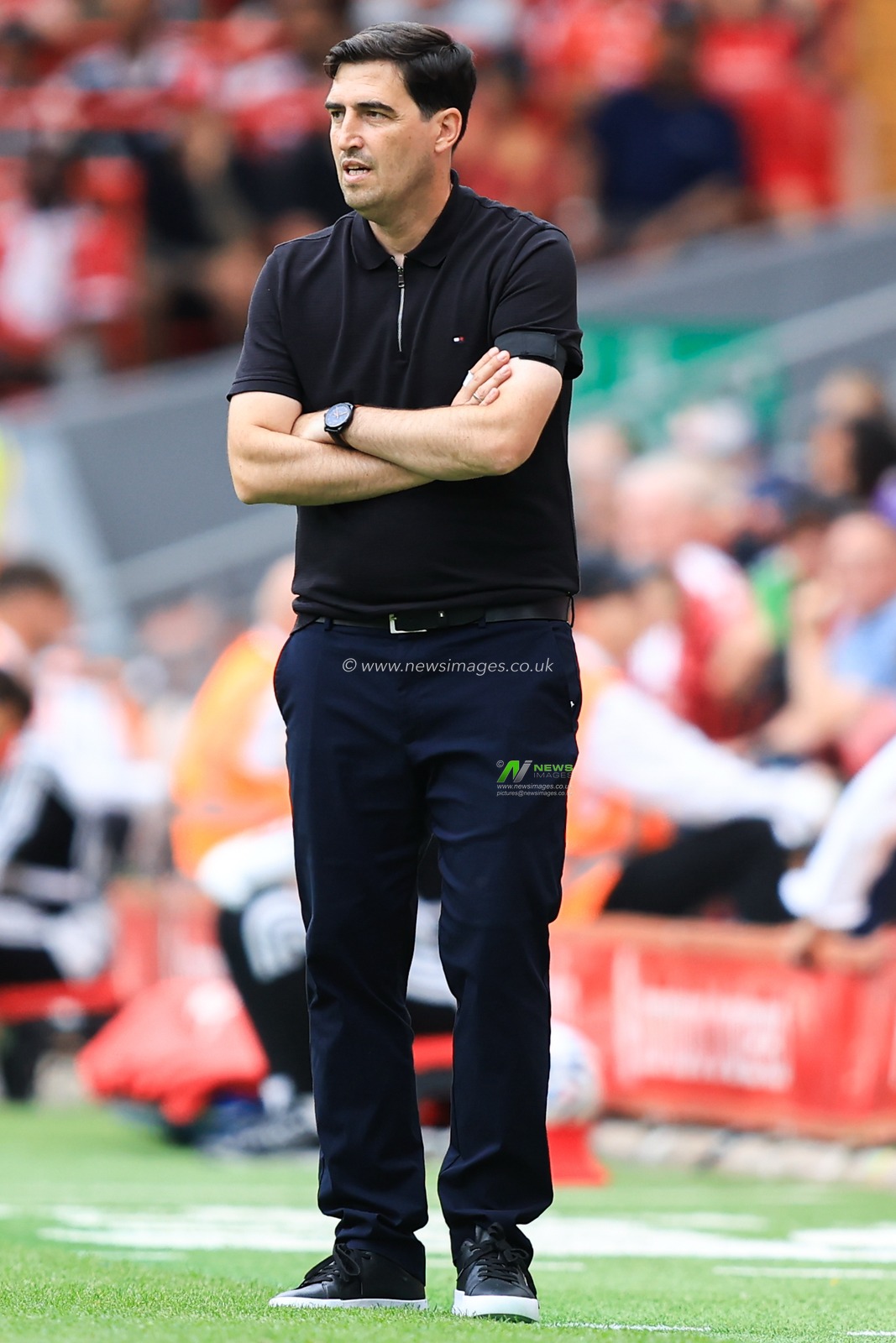 Liverpool manager Andoni Iraola during the pre-season friendly match Liverpool vs Monaco at Anfield, Liverpool, United Kingdom on 09 August 2026

(Photo by Jorge Horsted/News Images)