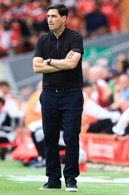 Liverpool manager Andoni Iraola during the pre-season friendly match Liverpool vs Monaco at Anfield, Liverpool, United Kingdom on 09 August 2026

(Photo by Jorge Horsted/News Images)