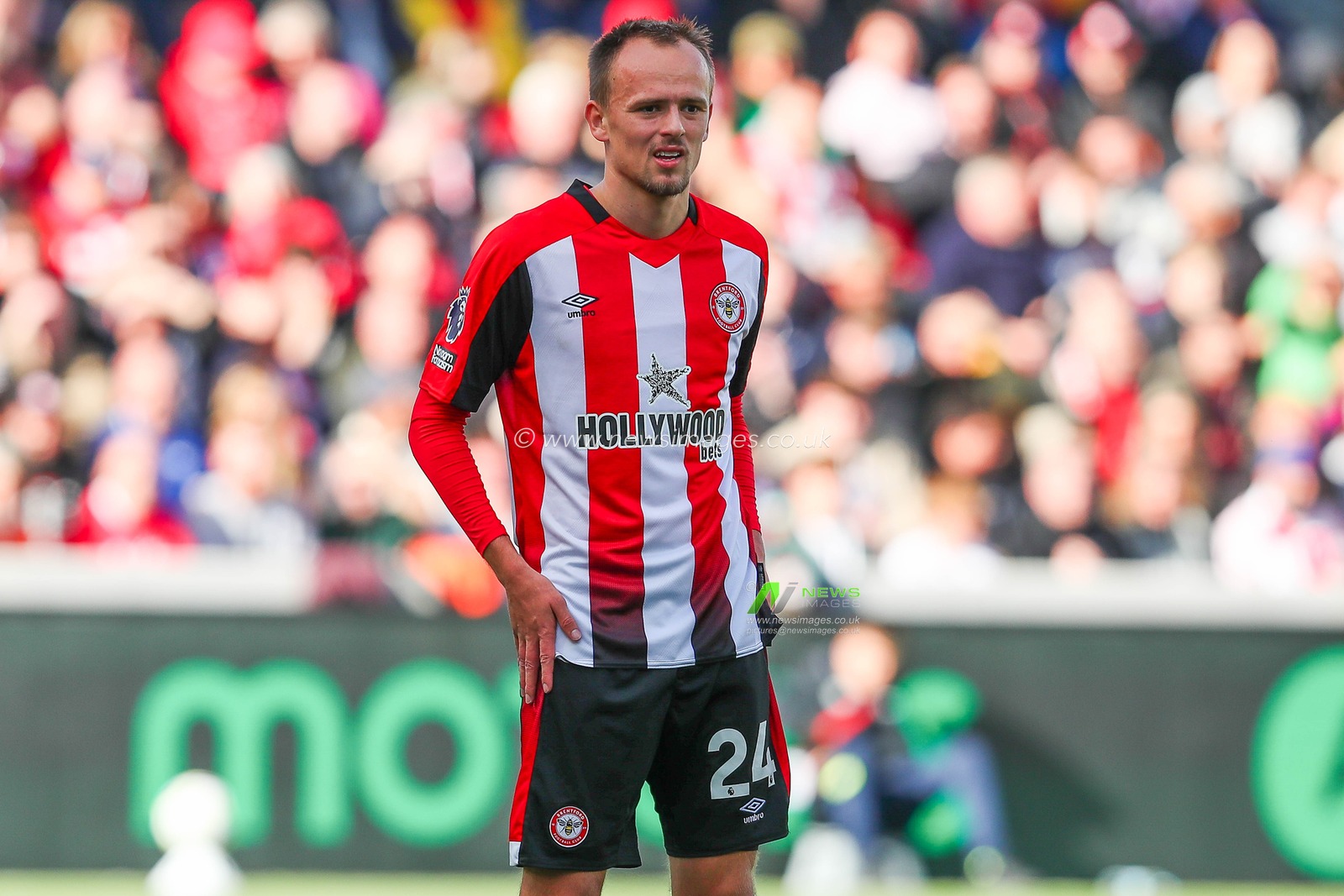 Mikkel Damsgaard of Brentford looks on during the Premier League match Brentford vs West Ham United at The Gtech Community Stadium, London, United Kingdom, 28th September 2024

(Photo by Izzy Poles/News Images)