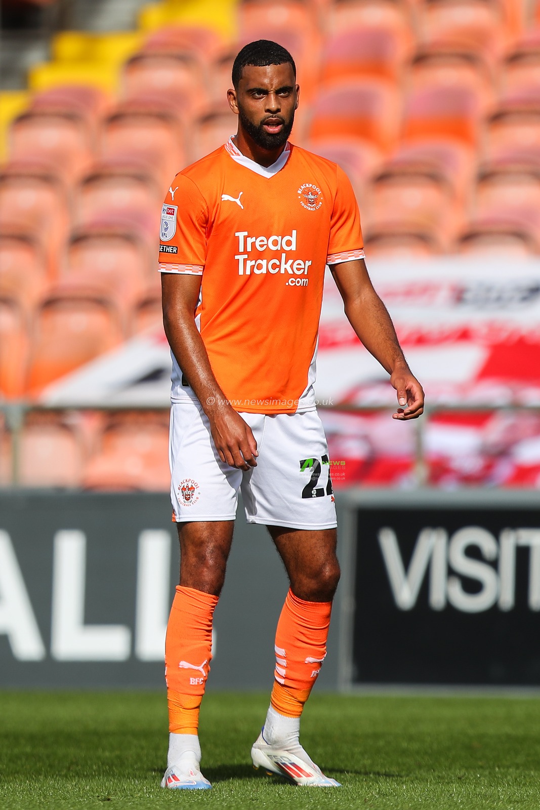 CJ Hamilton of Blackpool during the Sky Bet League 1 match Blackpool vs Exeter City at Bloomfield Road, Blackpool, United Kingdom, 14th September 2024

(Photo by Gareth Evans/News Images)