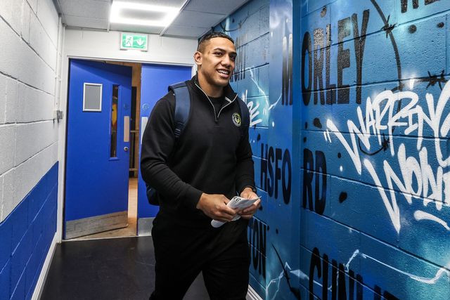 Albert Hopoate of Warrington Wolves arrives during the Betfred Super League round 5 match Warrington Wolves vs Castleford Tigers at The Halliwell Jones Stadium, Warrington, United Kingdom on 21 March 2026

(Photo by Alfie Cosgrove/News Images)