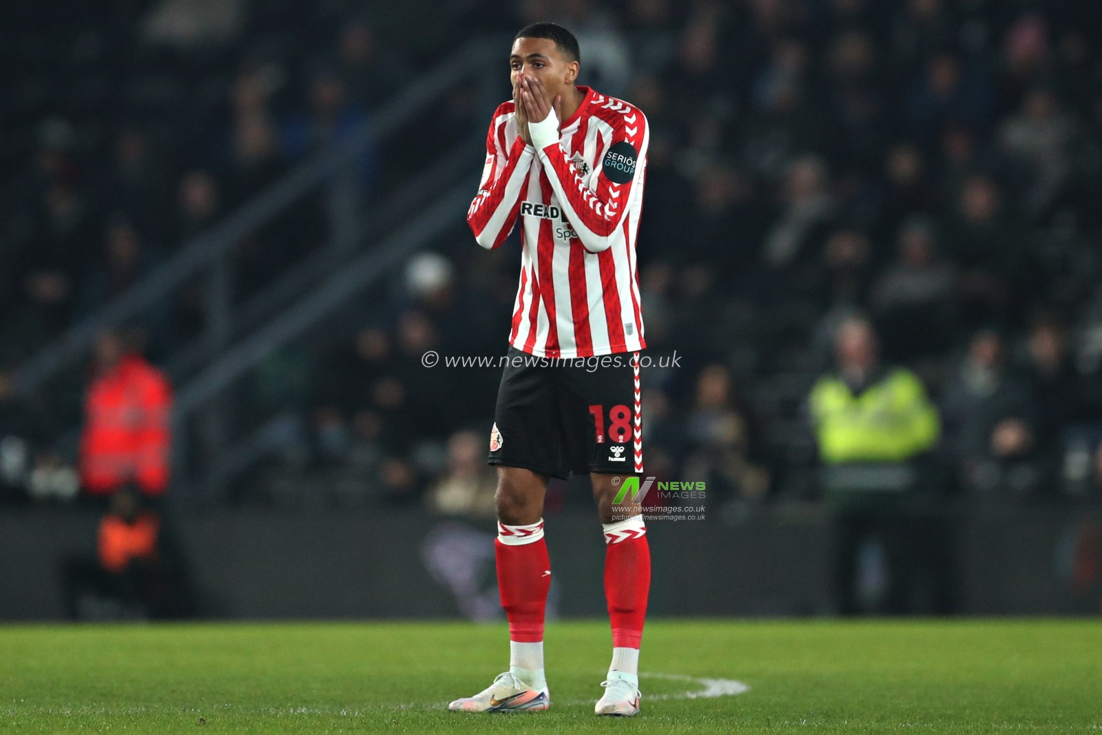 Wilson Isidor of Sunderland before the Sky Bet Championship match Derby County vs Sunderland at Pride Park Stadium, Derby, United Kingdom, 21st January 2025

(Photo by Sam Eaden/News Images) 
