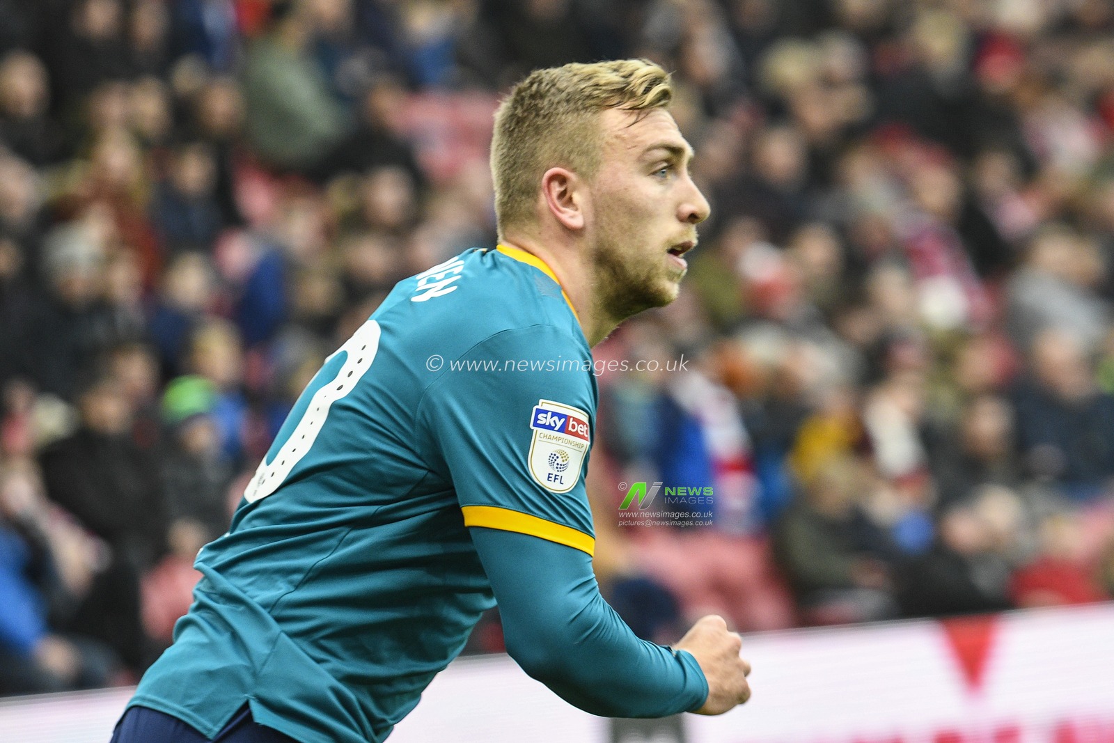 24th November 2019, Riverside Stadium, Middlesbrough, England; Sky Bet Championship, Middlesbrough v Hull City : Jarrod Bowen (20) of Hull City

Credit: Iam Burn/News Images